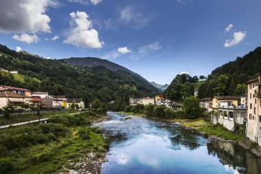 Akdeniz mimarisinin havadan görünüşü, İtalya.