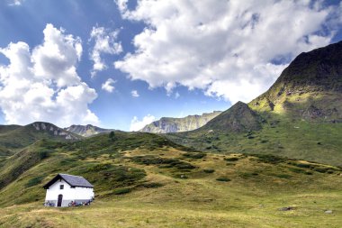 Yazın İsviçre Alpleri manzarası