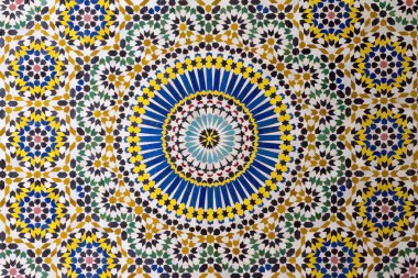 Fas tarzında pürüzsüz renkli desen