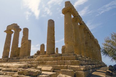 İtalya 'da Antik Tapınak Vadisi, Sicilya Agrigento Kalıntıları.