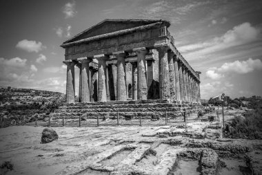İtalya 'da Antik Tapınak Vadisi, Sicilya Agrigento Kalıntıları.