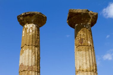 İtalya 'da Antik Tapınak Vadisi, Sicilya Agrigento Kalıntıları.