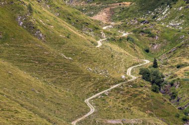 Yazın İsviçre Alpleri manzarası