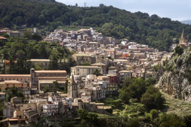 Taormina - ünlü Akdeniz tatil kasabası, Sicilya, İtalya.