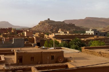 Fas 'ın Atlas Dağları' ndaki Tizi ve Tichka köyü..