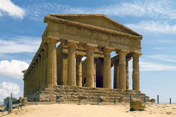 Antiguas Ruinas Del Valle Los Templos Agrigento Sicilia Italia — Foto de Stock