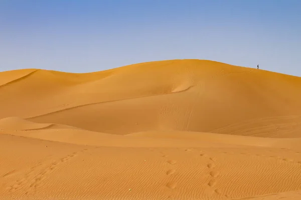 黄色の砂漠の砂の風景 モロッコ — ストック写真