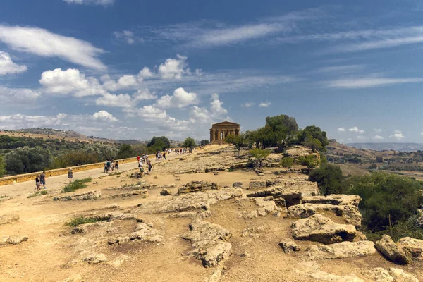 Antigas Ruínas Vale Dos Templos Agrigento Sicília Itália — Fotografia de Stock