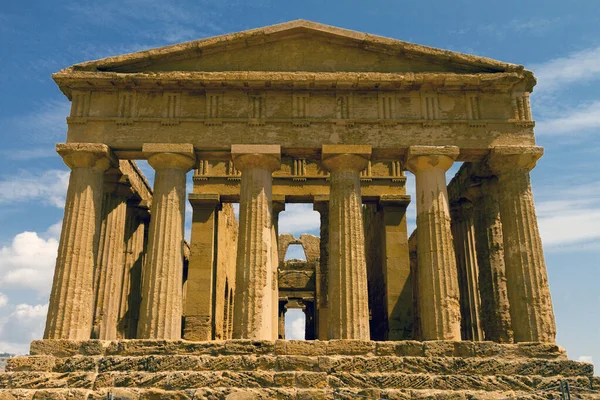 Antigas Ruínas Vale Dos Templos Agrigento Sicília Itália — Fotografia de Stock