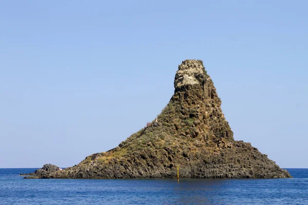 Paesaggio Marino Taormina Famosa Località Turistica Mediterranea Sicilia Italia — Foto Stock