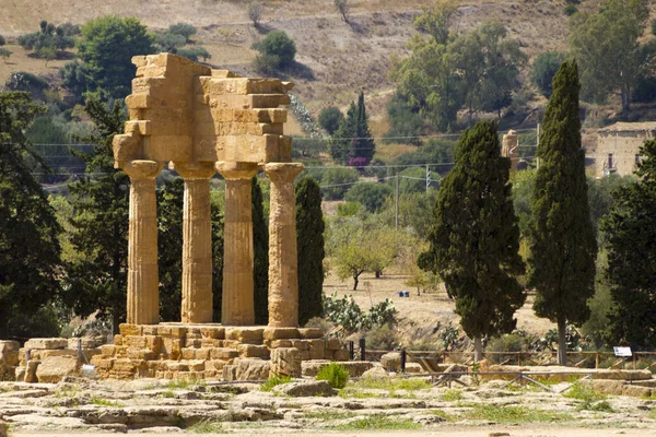 Ancient Ruins Valley Temples Agrigento Sicily Italy — Stock Photo, Image