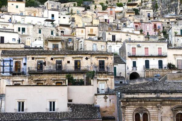 Taormina Építészete Híres Mediterrán Üdülőváros Szicília Olaszország — Stock Fotó