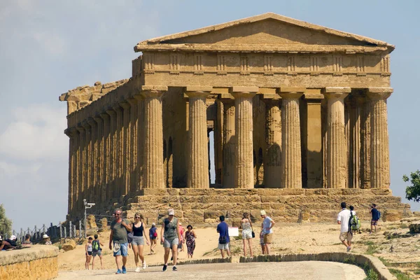 Antigas Ruínas Vale Dos Templos Agrigento Sicília Itália — Fotografia de Stock