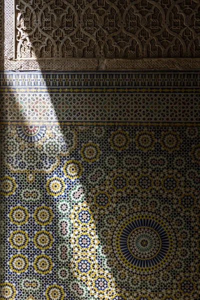 Dettagli Interni Decorati Marocco — Foto Stock