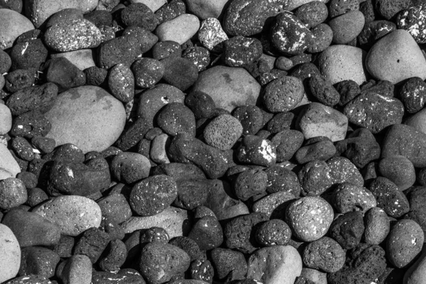 Çakıl Taşlarının Monokromun Yakın Görüntüsü — Stok fotoğraf