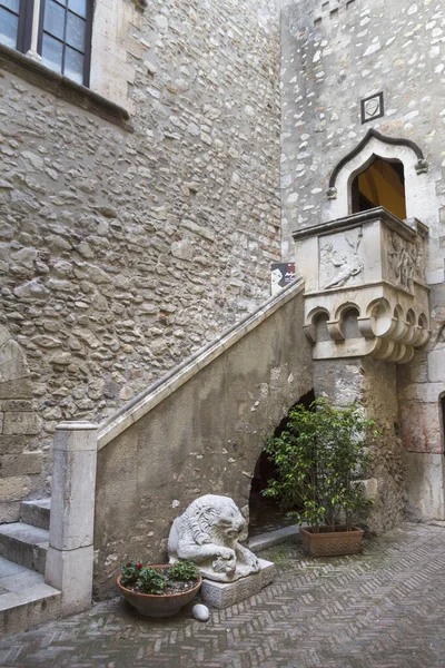 Taormina Beroemde Mediterrane Badplaats Sicilië Italië — Stockfoto