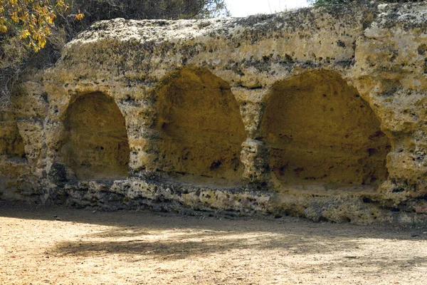 Ancient Ruins Valley Temples Agrigento Sicily Italy — 스톡 사진