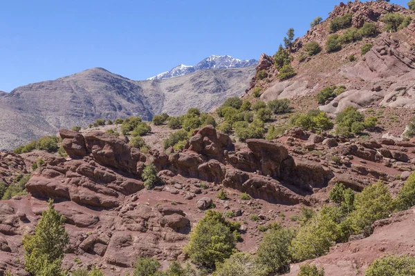 Las Montañas Del Alto Atlas Viajan Marruecos Escalera Natural — Foto de Stock