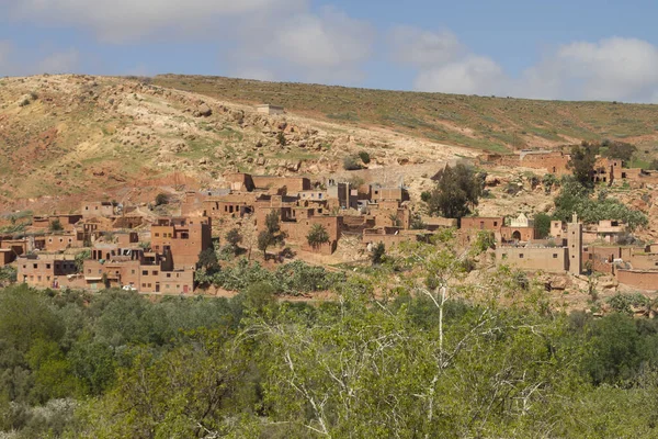 Χωριό Στα Βουνά Του Άτλαντα Μαρόκο — Φωτογραφία Αρχείου