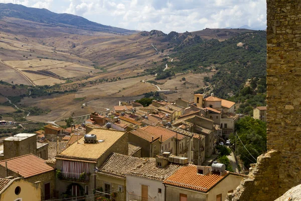 Hilltop Πόλη Της Segesta Στη Σικελία Ιταλία — Φωτογραφία Αρχείου