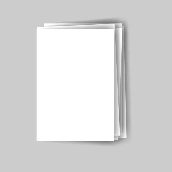 Blanco Vel Papier Grijze Ondergrond — Stockvector