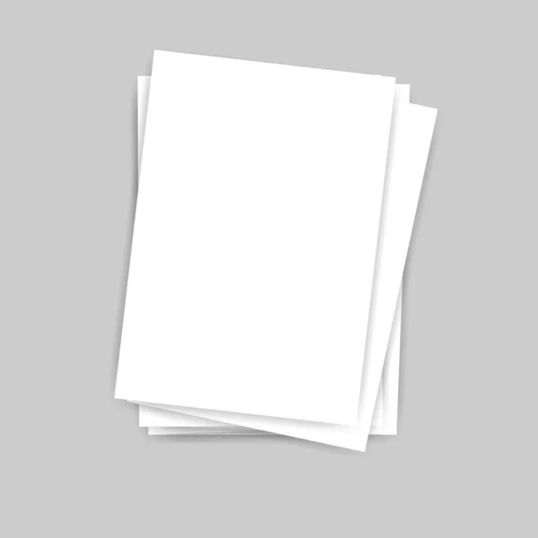 Gri Arkaplanda Boş Kağıt Sayfası — Stok Vektör