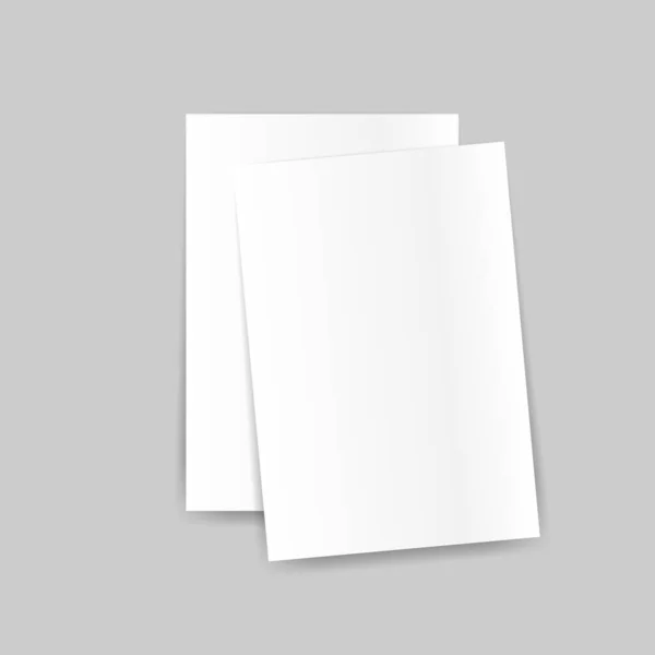 Blanco Vel Papier Grijze Ondergrond — Stockvector