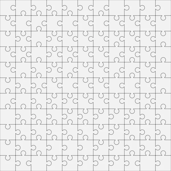 Set Vettoriale Illustrazione Puzzle Pezzi Separati — Vettoriale Stock