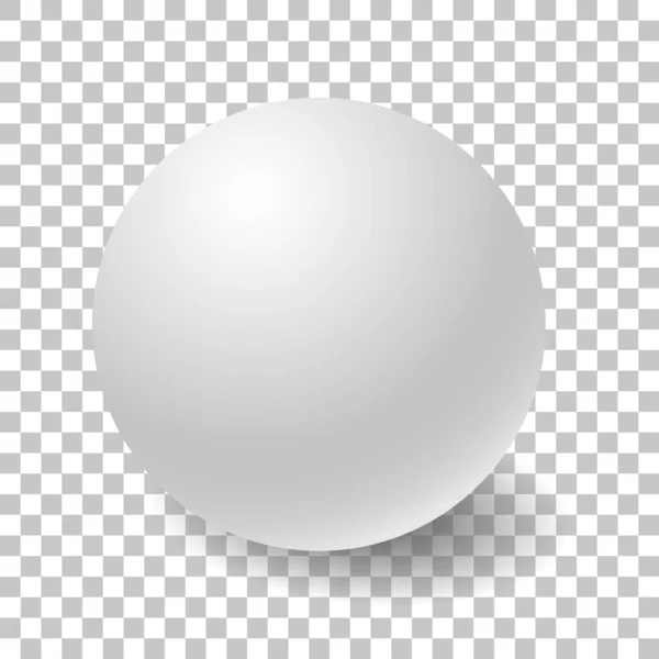 空白白色圆球或3D球 — 图库矢量图片
