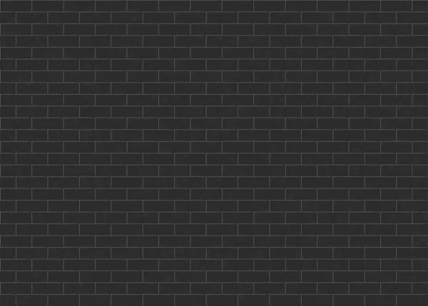 Vector Realistic Black Brick Wall Background Decoration — Stock Vector