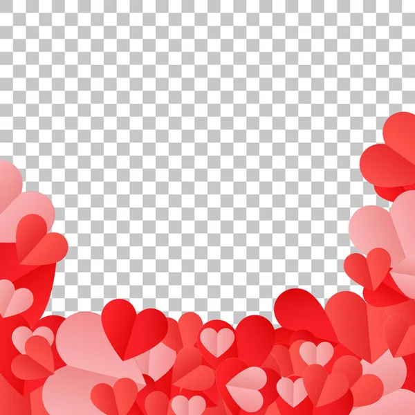 Red Hearts Confetti Background Padrão Dia São Valentim Com Amor —  Vetores de Stock