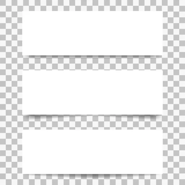 透明背景下的白色网页横幅 — 图库矢量图片