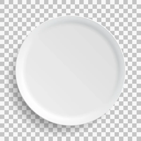 Белая Тарелка Изолирована Прозрачном Фоне Кухонная Посуда Еды Кухни Посуды Лицензионные Стоковые Векторы