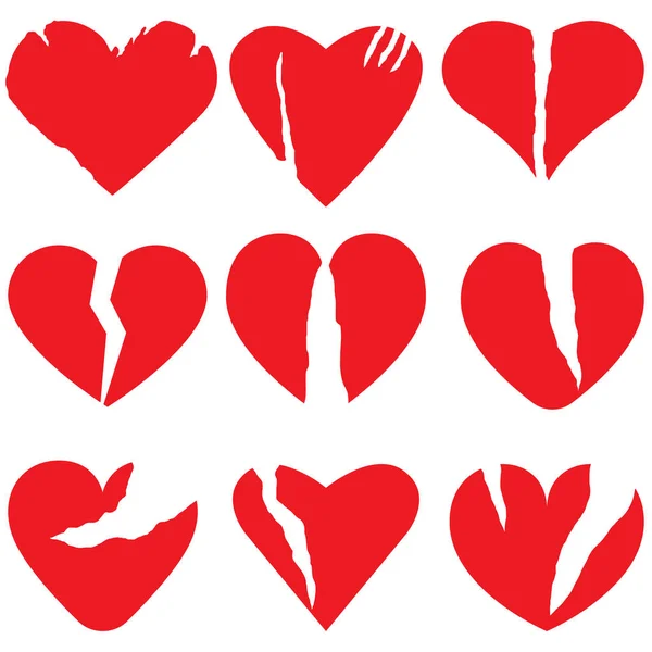 Разбитое Сердце Разбитое Сердце Значок Развода Приложений Веб Сайтов Стоковая Иллюстрация