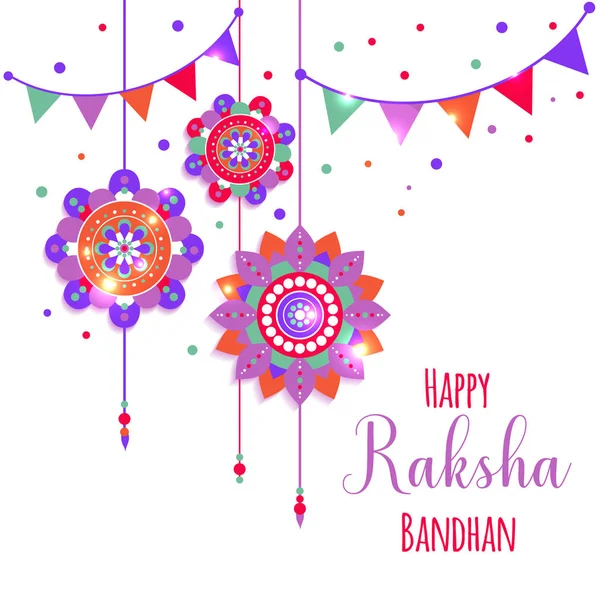 Un disegno vettoriale grafico per un festival indiano - Raksha Bandhan . — Vettoriale Stock