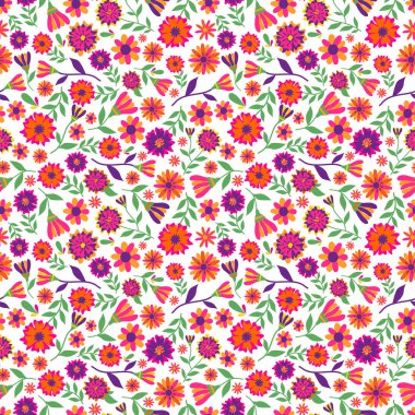 Dia de los muertos sorunsuz kadife çiçeği çiçek desenle vektör. Beyaz arka plan tatile ana sembollerinden. Ölülerin günü.