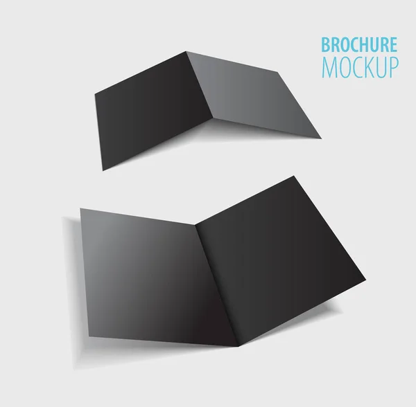 To Black Brochure-design isolert på grå.Realistisk måte . – stockvektor