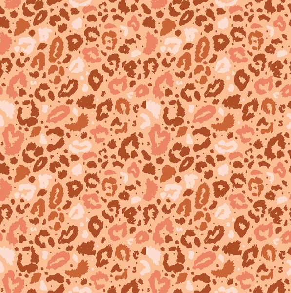 Seamless leopard wild nature pattern. Vector animal print. — Stock Vector