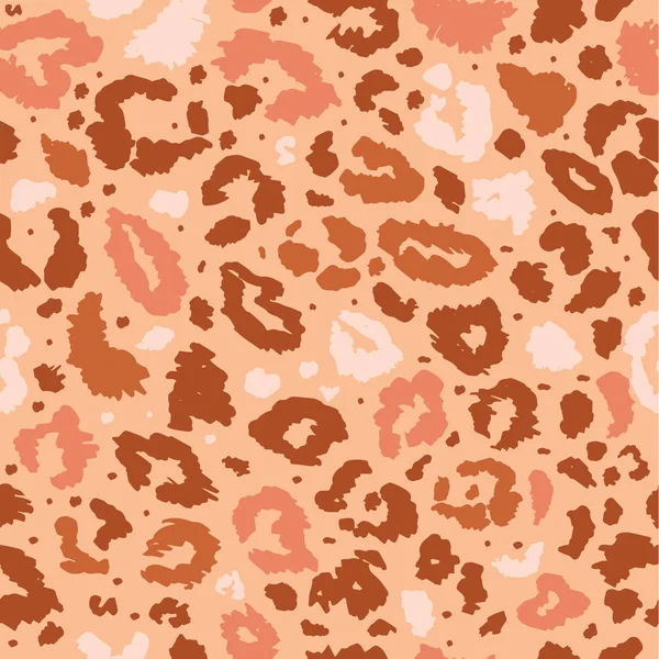 Seamless leopard wild nature pattern. Vector animal print. — Stock Vector
