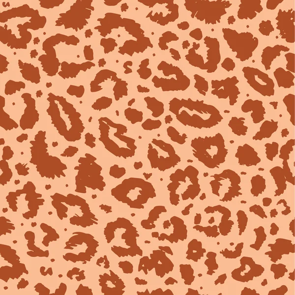 Patrón de naturaleza salvaje de leopardo sin costuras. Vector animal print . — Vector de stock