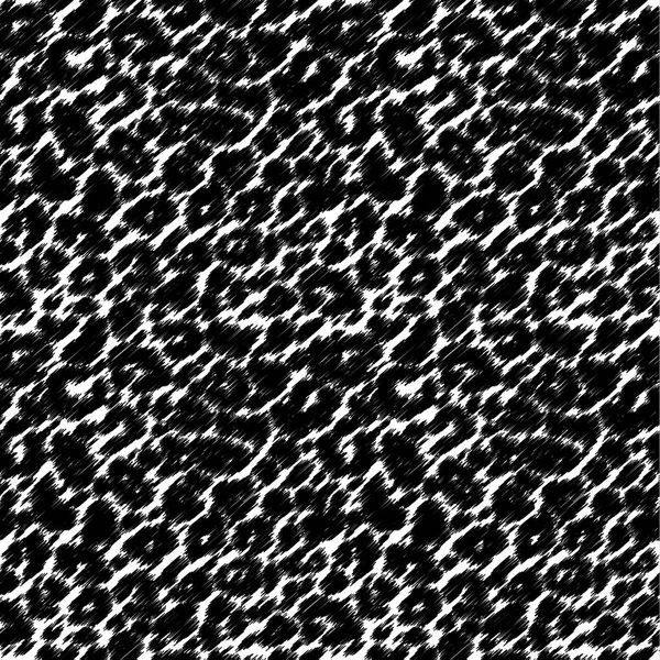 Padrão de bordado de natureza selvagem leopardo sem costura. Estampa animal vetorial . — Vetor de Stock