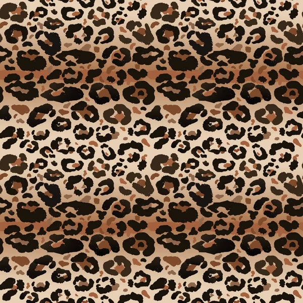 Seamless leopard wild nature pattern. Vector animal print. — Stock Vector