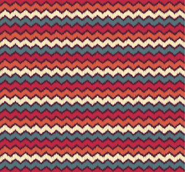Sorunsuz Ikat nakış arka plan zikzak desen dokulu