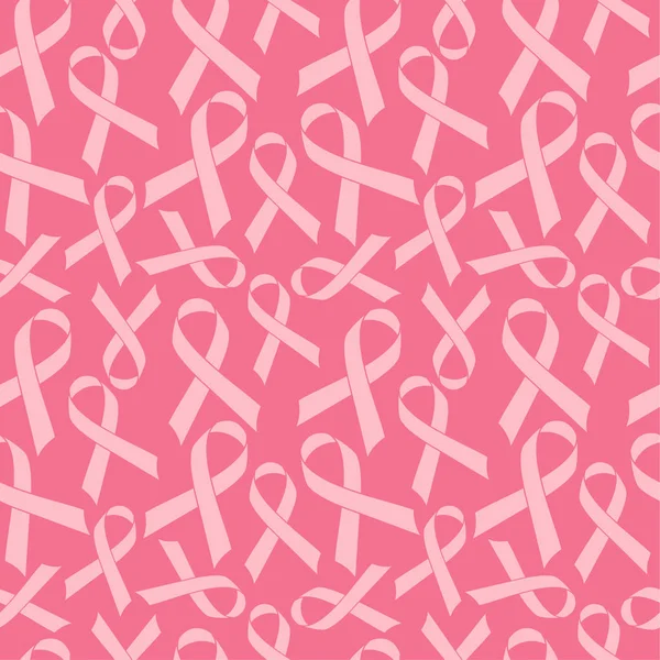 Pink Ribbon seamless Pola kanker Latar belakang medis vektor ilustrasi - Stok Vektor