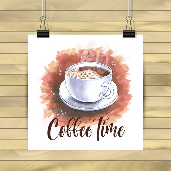 Чашка кави в ескізі ого ручної намальованої ілюстрації — стоковий вектор