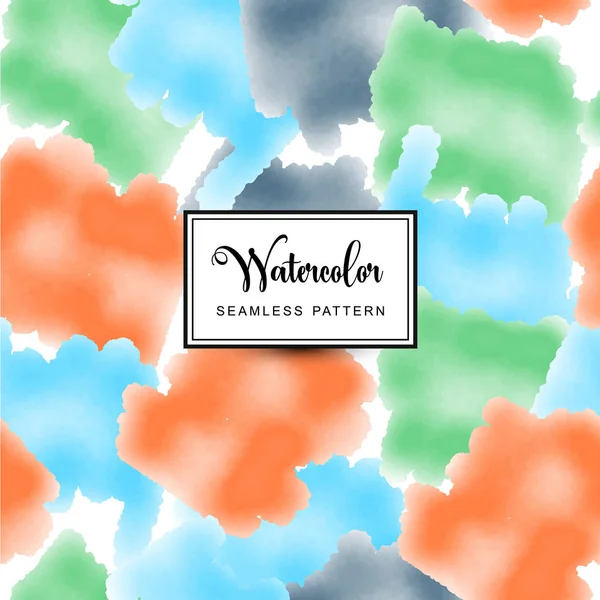 Multicolors aquarel achtergrond, Vector naadloze patroon tegel — Stockvector