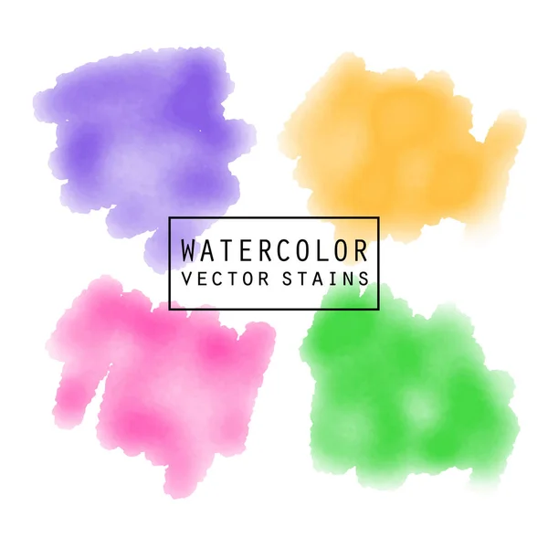 矢量设计中用于设计染色印迹的水彩元素 — 图库矢量图片
