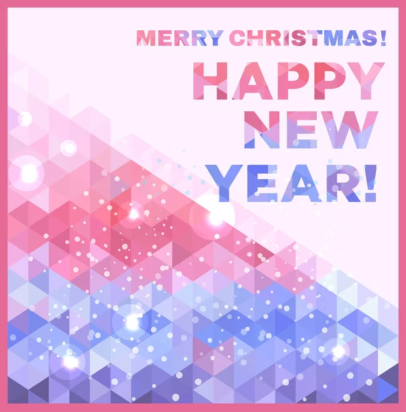 Christmas and new year banner of triangle style