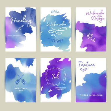 Soyut el çekilmiş suluboya arka plan engelliyor. Vektör çizim.