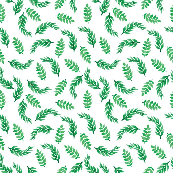 Vector seamless hand drawn floral pattern. Background with plants, leaves, branch. — Free Stock Photo